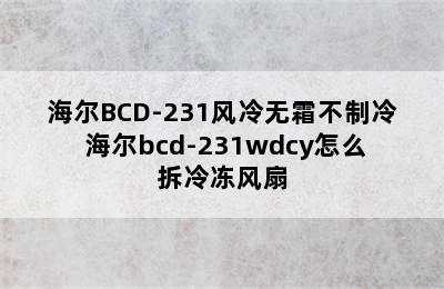 海尔BCD-231风冷无霜不制冷 海尔bcd-231wdcy怎么拆冷冻风扇